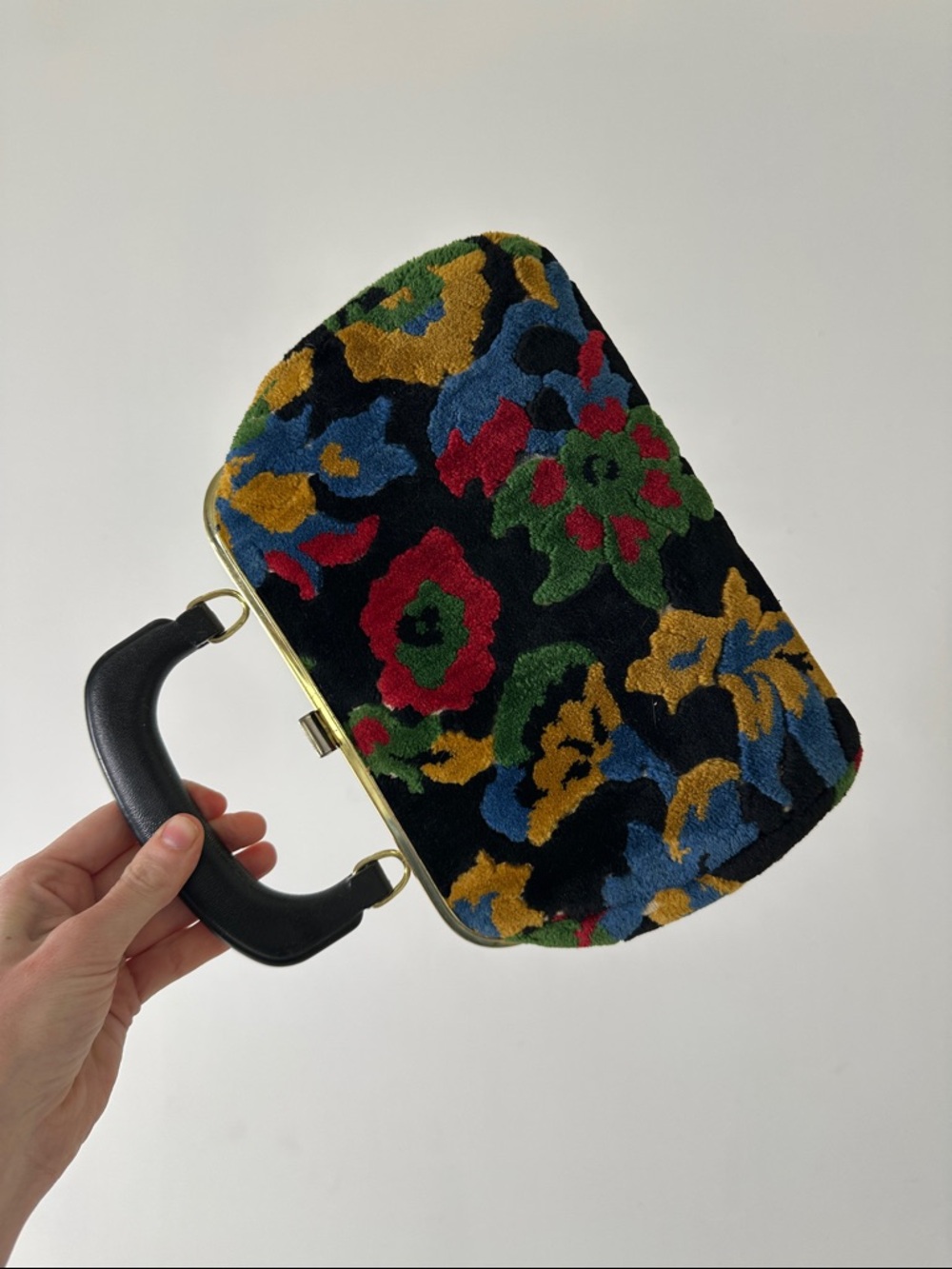 Vintage Floral Tapestry Capet Bag 1960s - Picture 6 of 6